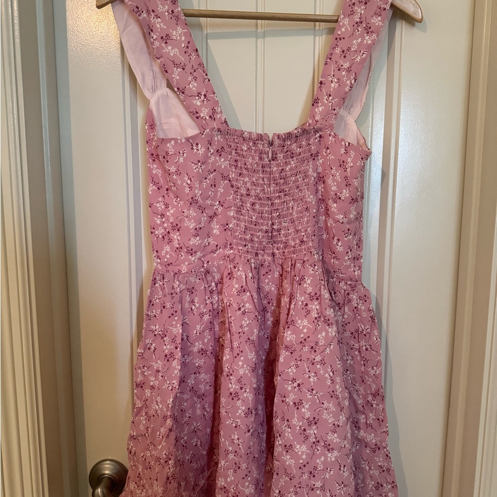 Reformation Blush Floral Smocked Dress - Picture 3 of 3